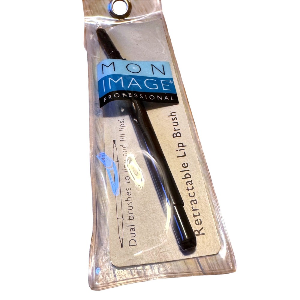 $3 BUNDLE ITEM NWT Mon Image Retractable Lip Brush Dual Ended Black 2164K